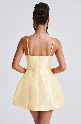 Nicole Mini Dress - Lemon - glavon