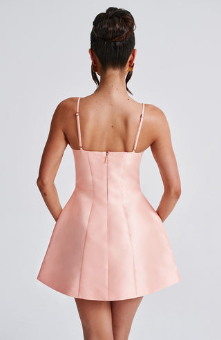 Nicole Mini Dress - Peach - glavon