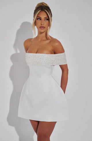 Noelle Mini Dress - Ivory - glavon