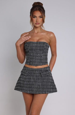 Olina Top - Black/White - glavon