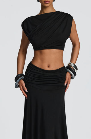 Paige Maxi Skirt - Black - glavon