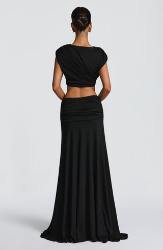 Paige Maxi Skirt - Black - glavon