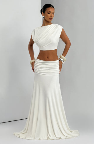 Paige Maxi Skirt - Ivory - glavon