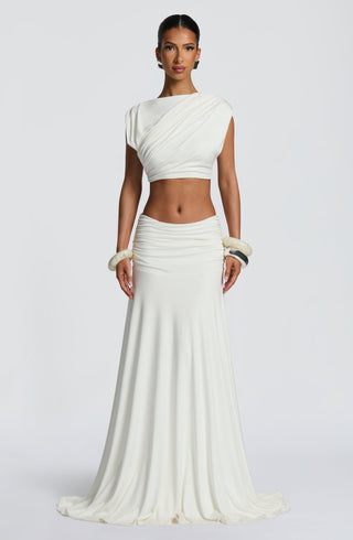 Paige Maxi Skirt - Ivory - glavon