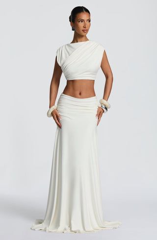 Paige Maxi Skirt - Ivory - glavon
