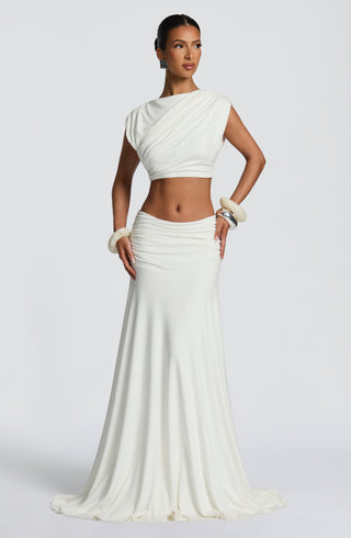 Paige Maxi Skirt - Ivory - glavon