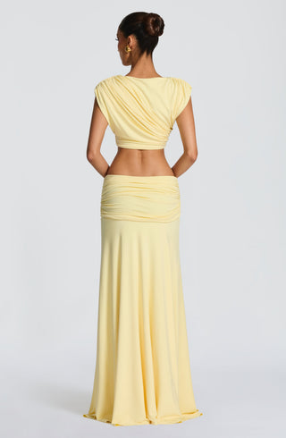 Paige Maxi Skirt - Lemon - glavon