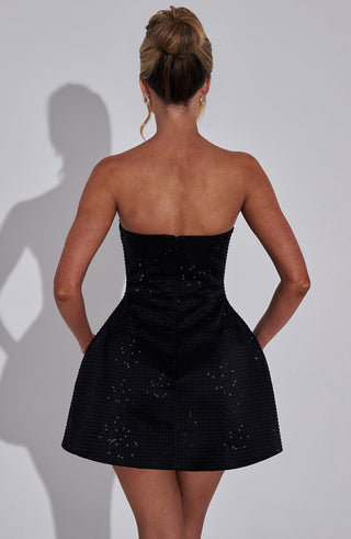 Paloma Mini Dress - Black - glavon