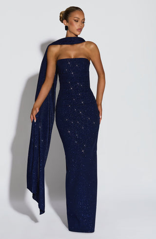 Pandra Maxi Dress - Navy Sparkle - glavon