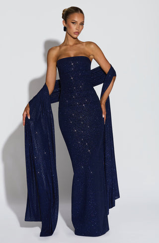 Pandra Maxi Dress - Navy Sparkle - glavon
