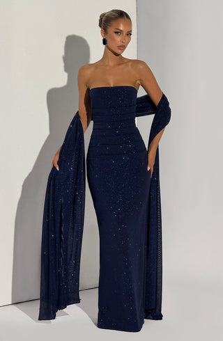 Pandra Maxi Dress - Navy Sparkle - glavon