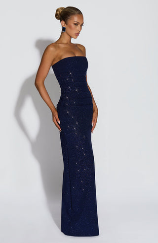 Pandra Maxi Dress - Navy Sparkle - glavon