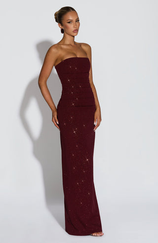 Pandra Maxi Dress - Wine Sparkle - glavon