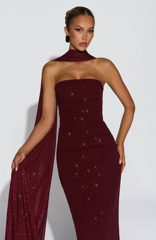 Pandra Maxi Dress - Wine Sparkle - glavon