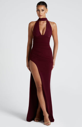 Paulina Maxi Dress - Cherry Lacquer - glavon