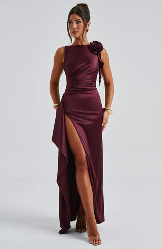 Peggy Maxi Dress - Cherry Lacquer - glavon