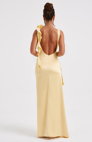 Peggy Maxi Dress - Lemon - glavon