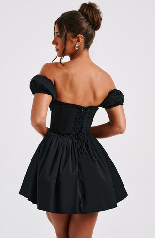 Penelope Mini Dress - Black - glavon