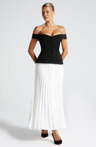 Penny Midi Skirt - Ivory - glavon