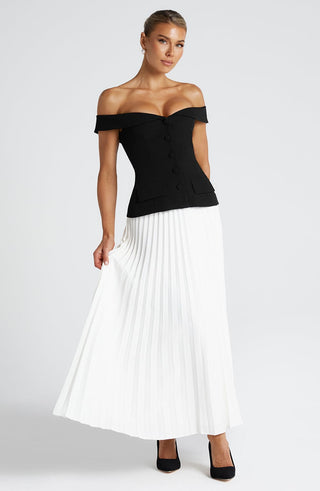 Penny Midi Skirt - Ivory - glavon