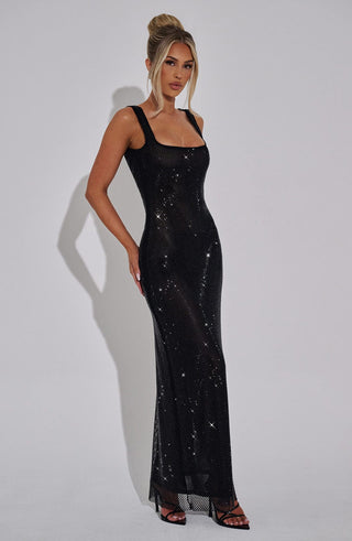 Petra Maxi Dress - Black - glavon