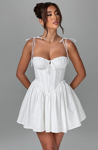 Phoebe Mini Dress - Ivory - glavon
