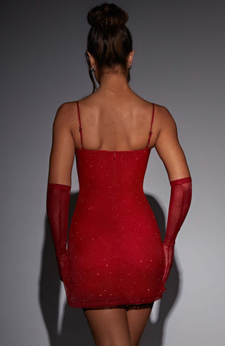 Pixie Glove - Red Sparkle - glavon