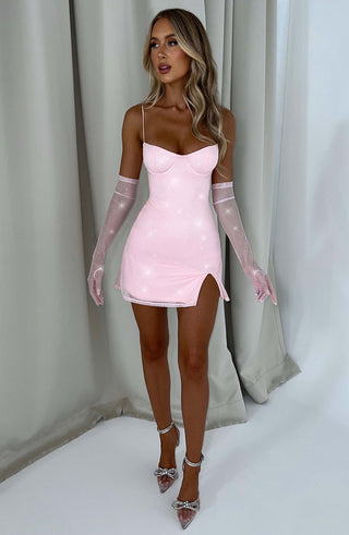 Pixie Mini Dress - Pink Sparkle - glavon