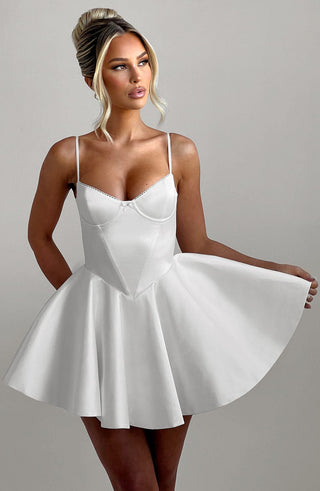 Poppy Mini Dress - Ivory - glavon