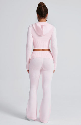 Portia Knit Hoodie - Pink - glavon