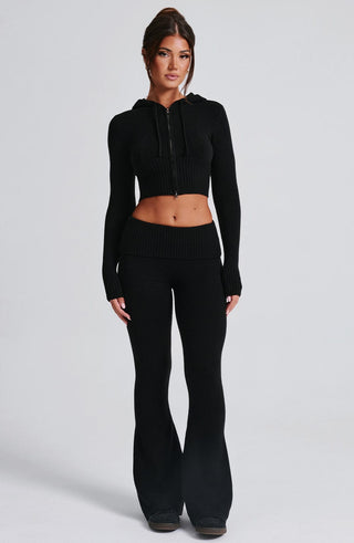 Portia Knit Pants - Black - glavon