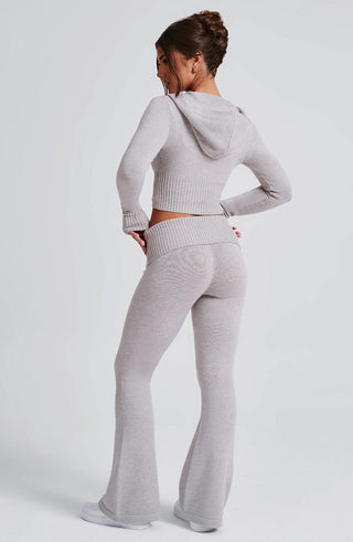Portia Knit Pants - Light Grey Marl - glavon