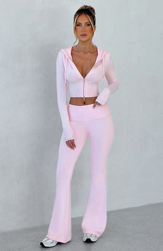 Portia Knit Pants - Pink - glavon