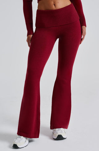 Portia Knit Pants - Red - glavon