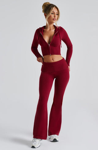 Portia Knit Pants - Red - glavon