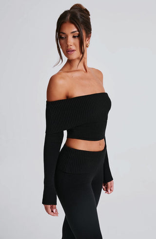 Portia Knit Top - Black - glavon
