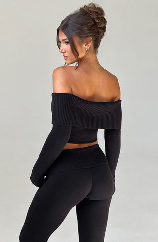 Portia Knit Top - Black - glavon