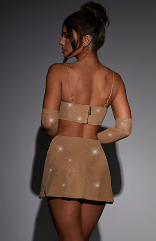 Posie Mini Skirt - Gold Sparkle - glavon