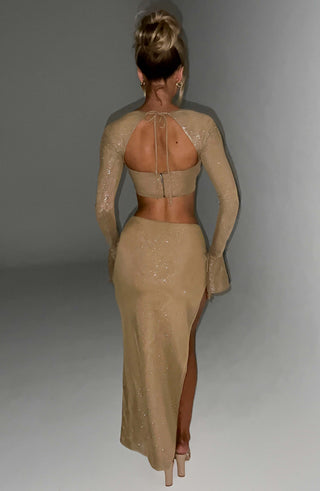 Priscilla Top - Gold Sparkle - glavon