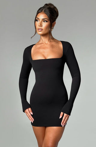 Priya Mini Dress - Black - glavon