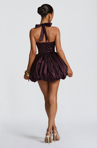 Prudence Mini Dress - Plum - glavon