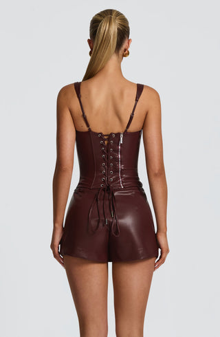 Raisa Corset - Burgundy - glavon