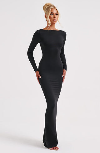 Rameesha Maxi Dress - Black - glavon