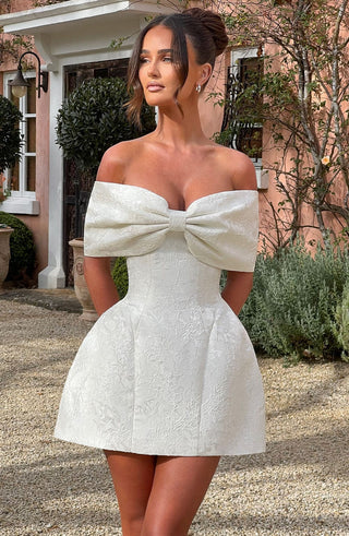Raquel Mini Dress - Ivory - glavon
