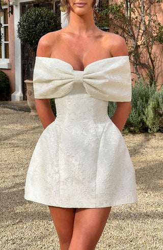 Raquel Mini Dress - Ivory - glavon