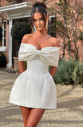 Raquel Mini Dress - Ivory - glavon