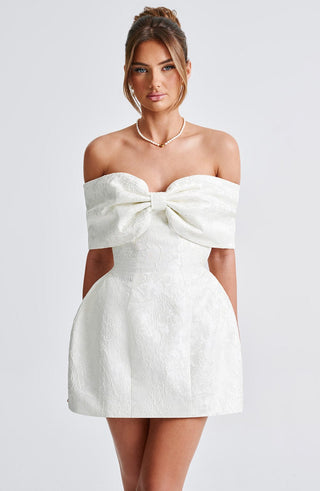 Raquel Mini Dress - Ivory - glavon