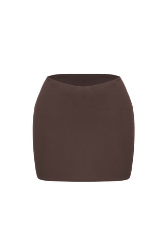 Rein Mini Skirt - Chocolate - glavon