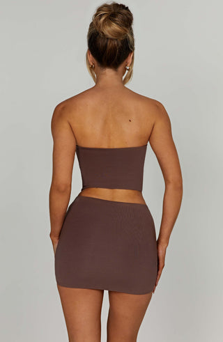 Rein Mini Skirt - Chocolate - glavon