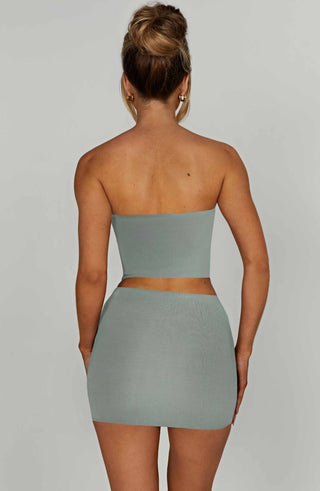 Rein Mini Skirt - Steel - glavon